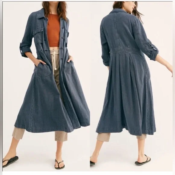 Free People Rainz Duster Coat - Picture 2 of 12